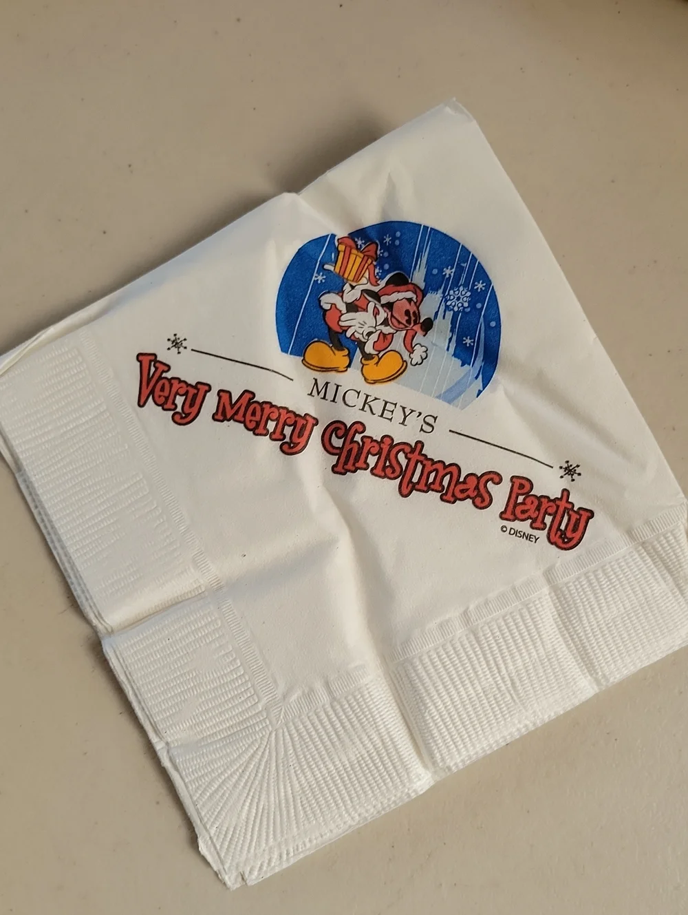 Disney Mickey Vintage Christmas Beverage Napkins